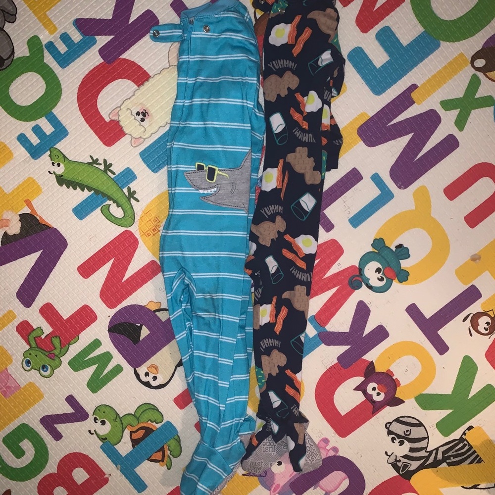 Boy footed pajamas